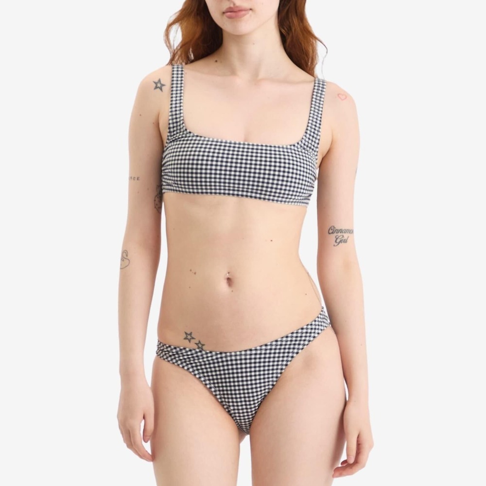 Good American NWT Gingham Square Neck Support Bra - Size 5XL - MSRP $89‎